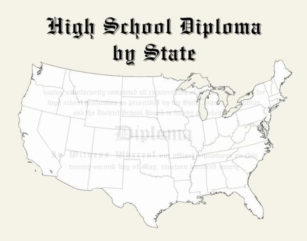 Fake High School Diploma by State