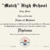 fake high school diploma match