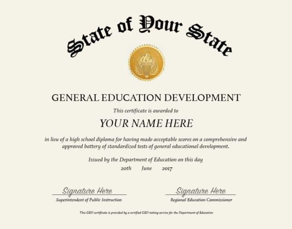 Fake GED Diploma