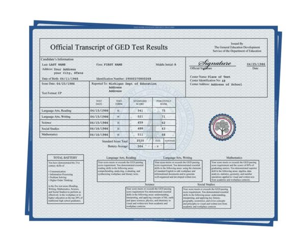 Fake GED Transcripts